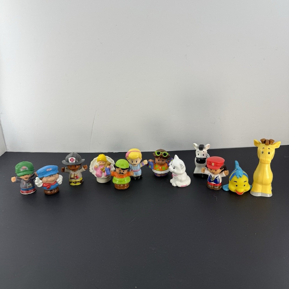 Fisher Price Little People Lot of 12 Figures Animals Disney Flounder Giraffe